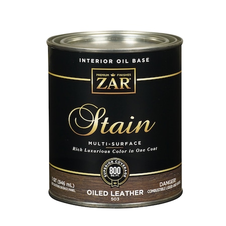 ZAR Semi-Transparent Oiled Leather Oil-Based Polyurethane Wood Stain 1 qt 50312